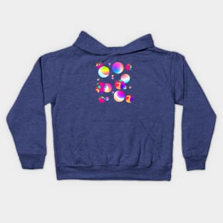 Ink Moon Bubbles Rainbow Kids Hoodie